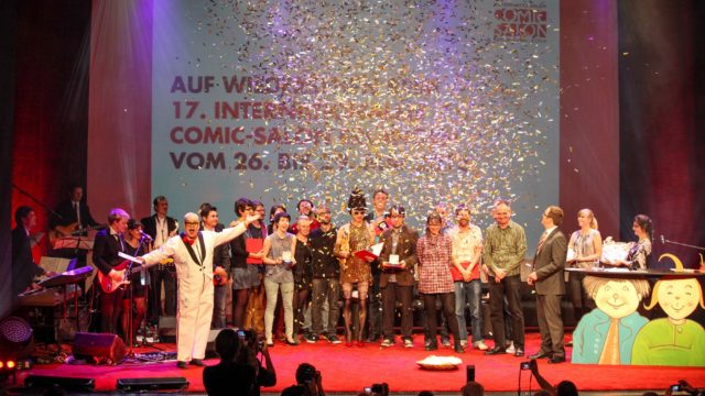Finale der Max und Moritz-Gala 2014. © Internationaler Comic-Salon Erlangen – Foto: Georg Pöhlein