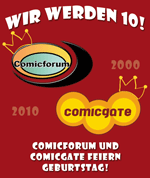 2010er-Sticker zum Jubliläum von Comicforum und Comicgate