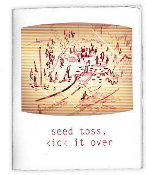 seed, toss, kick it over