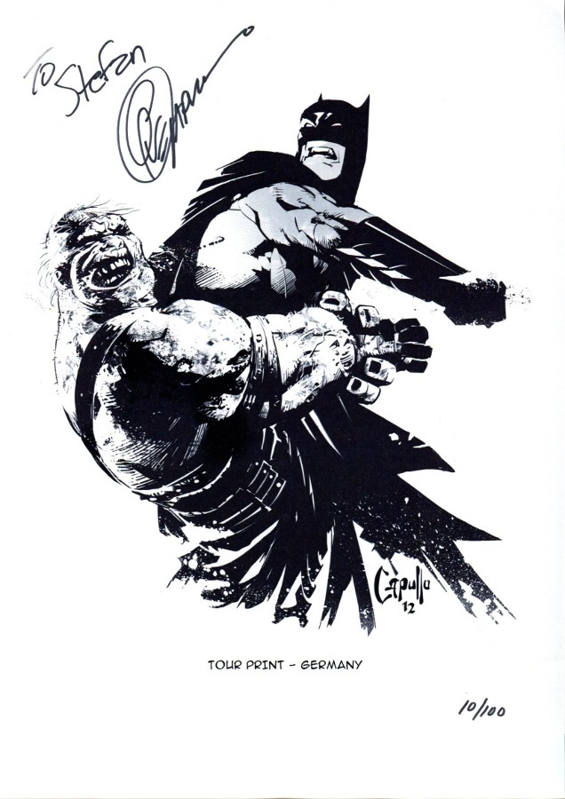 Signed Batman print by Greg Capullo