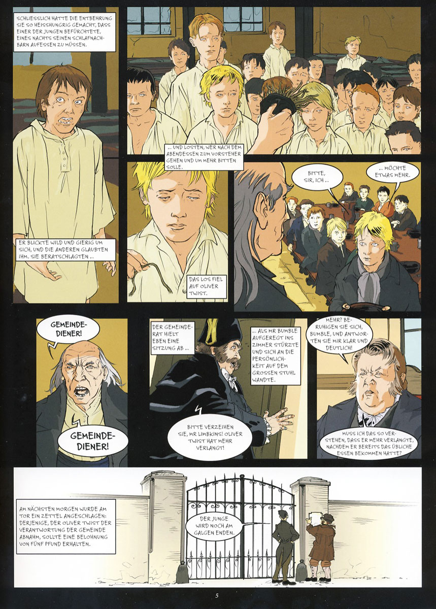 Beispielseite aus Brockhaus Literaturcomics – Oliver Twist