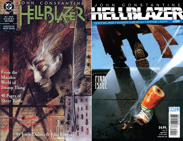 Cover des ersten und letzten Hefts von Hellblazer