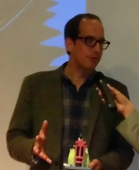 Christoph Niemann bei der Sondermann-Verleihung auf der Frankfurter Buchmesse 2012