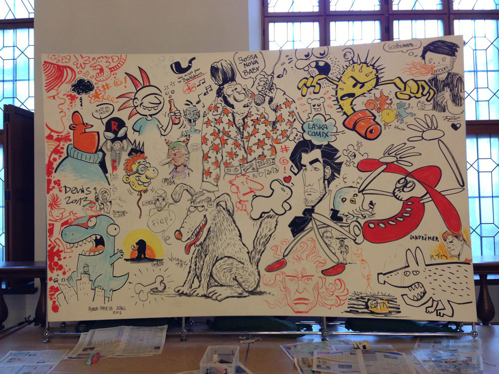 Künstlerwand im Alten Rathaus beim CFM 2013
